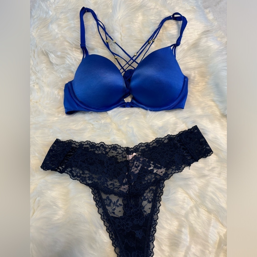 Very Sexy Victorias Secret Blue Bra and Pantie
